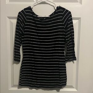 Green Envelope Striped Long Sleeve Tee